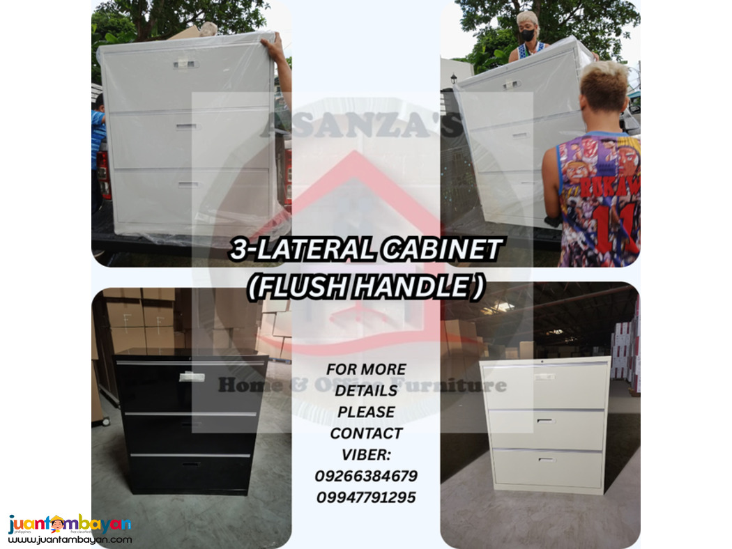 3-LAYER LATERAL CABINET (FLUSH HANDLE)