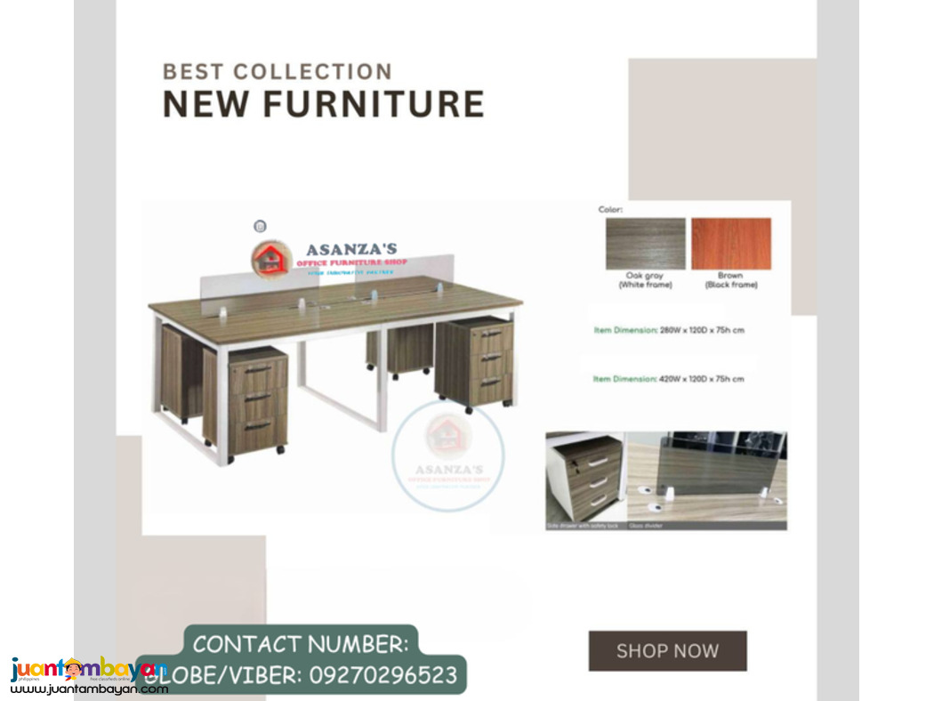 WORKSTATION TABLE WITH SCREEN PANEL 
