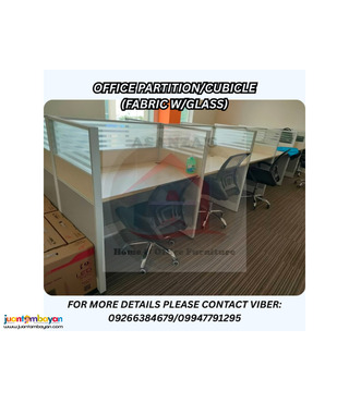 OFFICE PARTITION/CUBICLE (FABRIC W/GLASS)