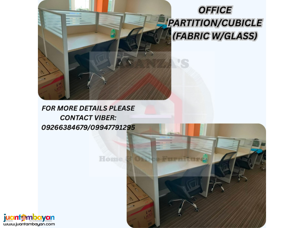 OFFICE PARTITION/CUBICLE (FABRIC W/GLASS)