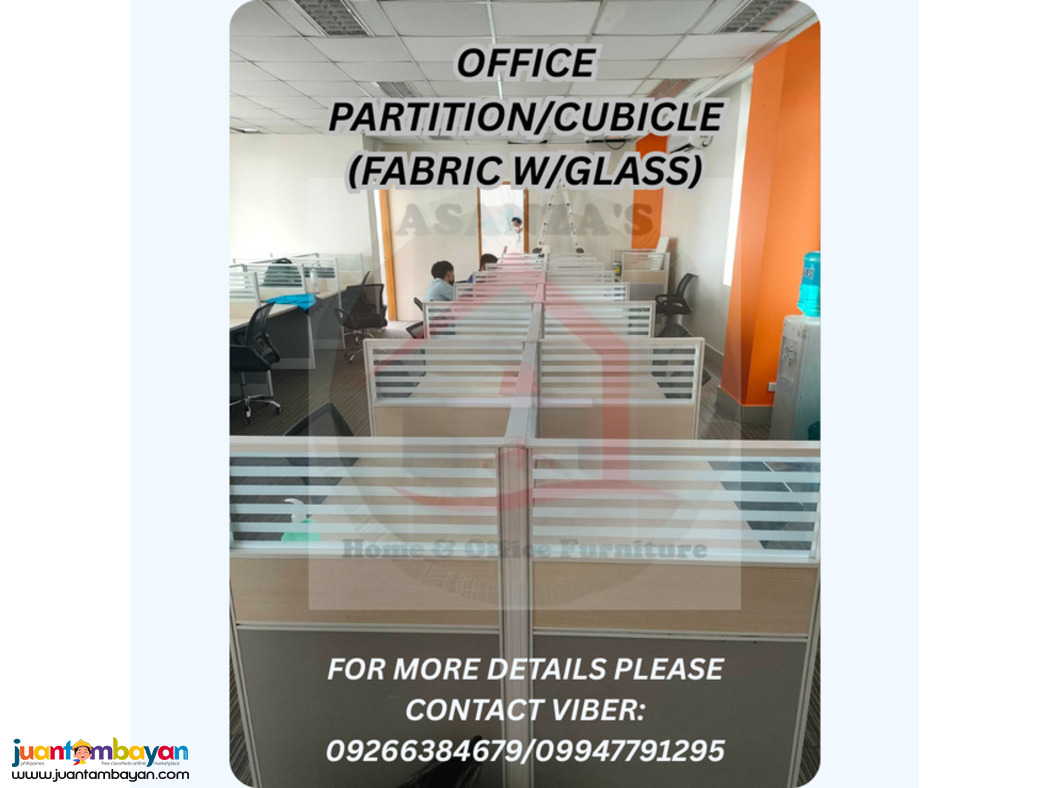 OFFICE PARTITION/CUBICLE (FABRIC W/GLASS)