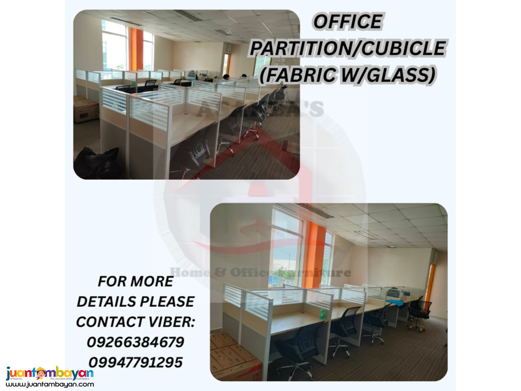 OFFICE PARTITION/CUBICLE (FABRIC W/GLASS)