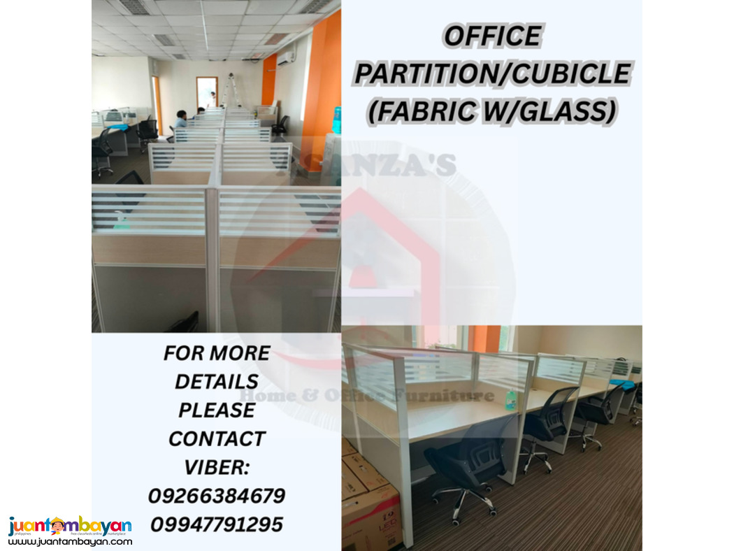 OFFICE PARTITION/CUBICLE (FABRIC W/GLASS)