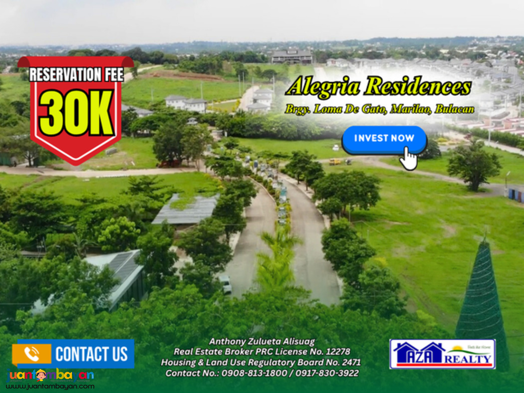 112sqm. Lot For Sale Alegria Residences Marilao Bulacan