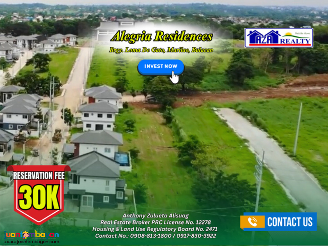 112sqm. Lot For Sale Alegria Residences Marilao Bulacan