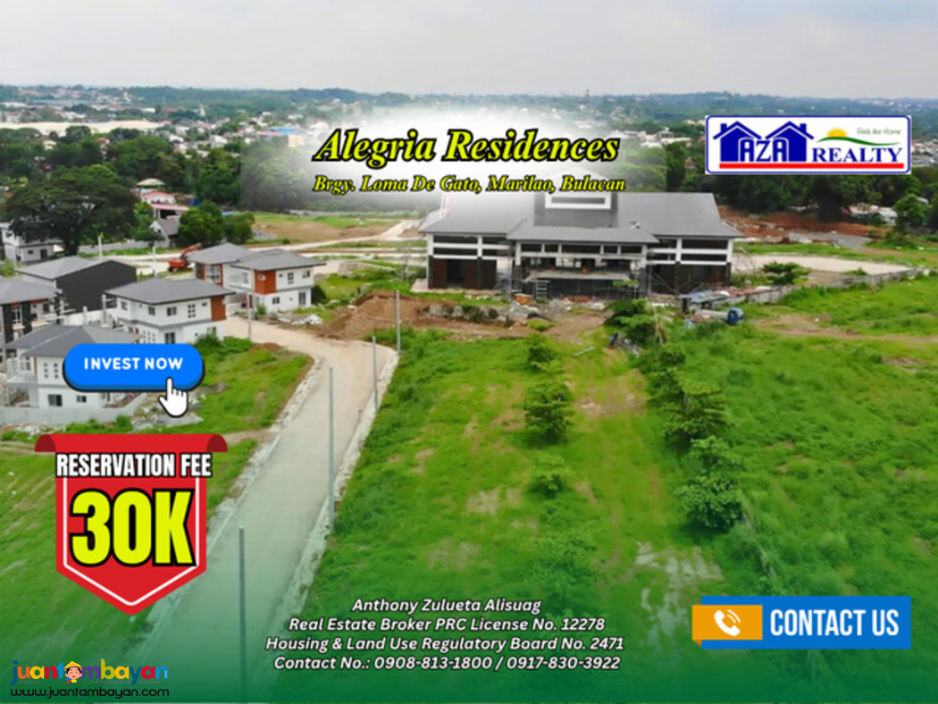 112sqm. Lot For Sale Alegria Residences Marilao Bulacan