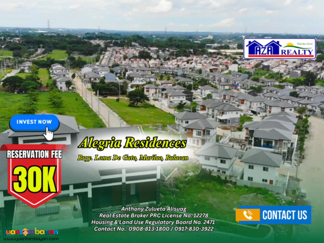 112sqm. Lot For Sale Alegria Residences Marilao Bulacan