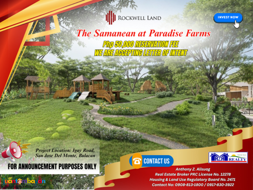 rOCKWELL Lot For Sale in San Jose Del Monte Bulacan