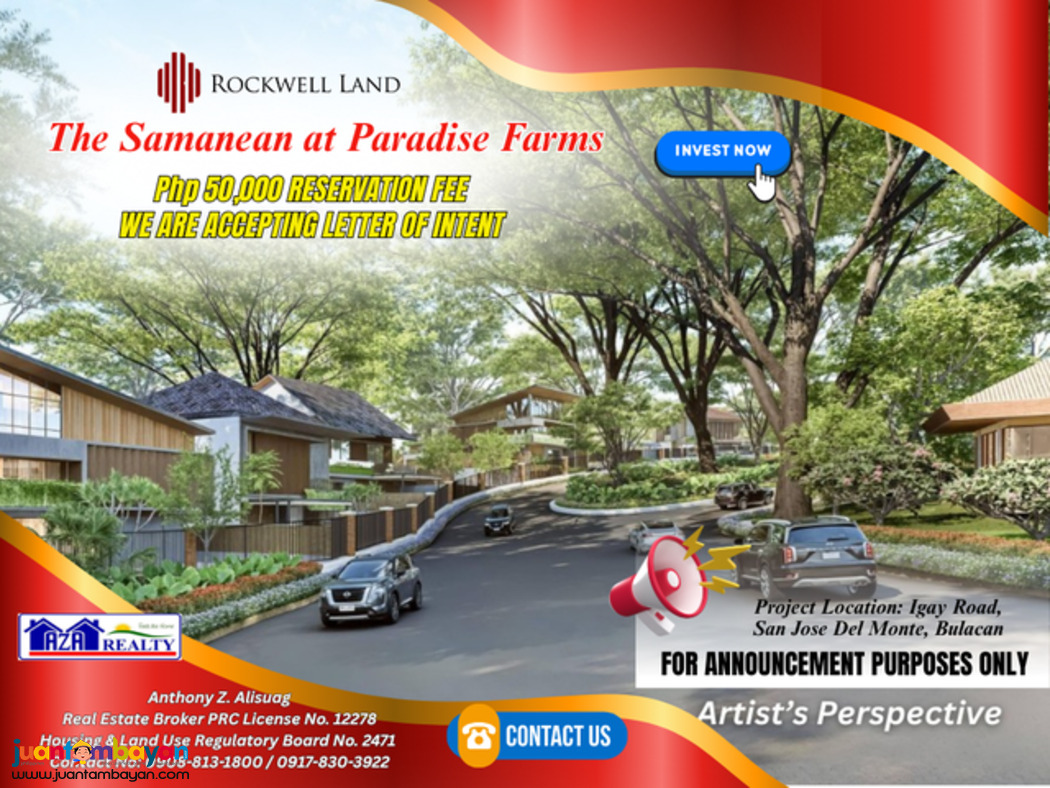 rOCKWELL Lot For Sale in San Jose Del Monte Bulacan