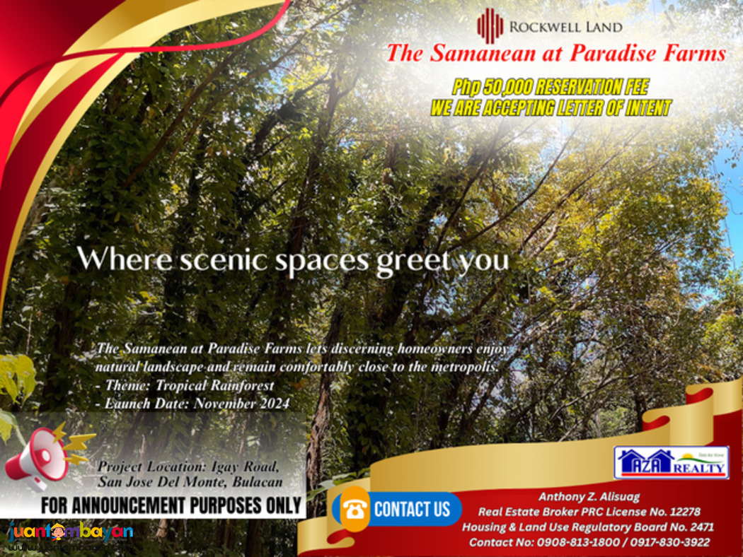 rOCKWELL Lot For Sale in San Jose Del Monte Bulacan