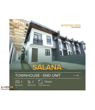 Salana 3BR Townhouse 132sqm. Northscapes SJDM Bulacan