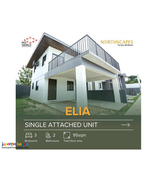 Elia 3BR Single Attached 132sqm. Northscapes SJDM Bulacan
