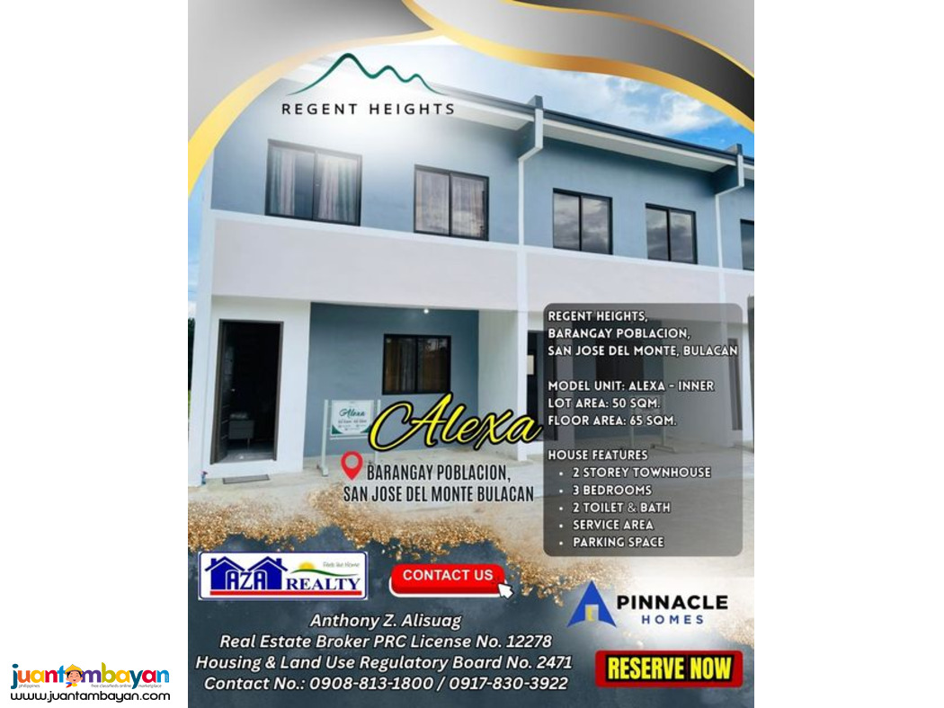 Alexa 2BR Townhouse Regent heights San Jose Del Monte Bulacan