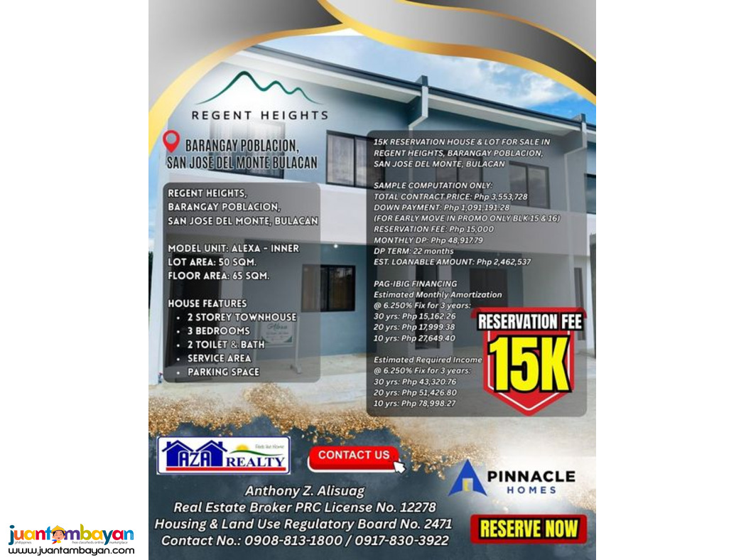 Alexa 2BR Townhouse Regent heights San Jose Del Monte Bulacan