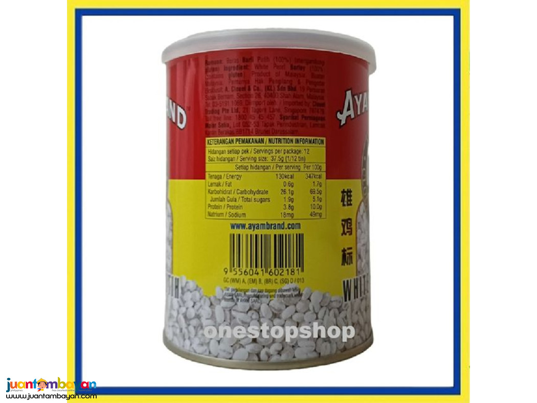 Ayam Brand White Pearl Barley 450g 马来西亚 薏米 雄鸡标 薏米