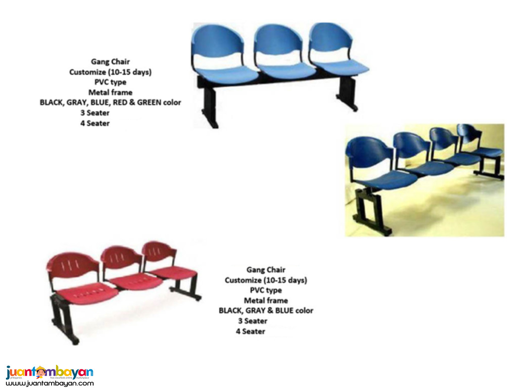 plastic gang chair/waiting area