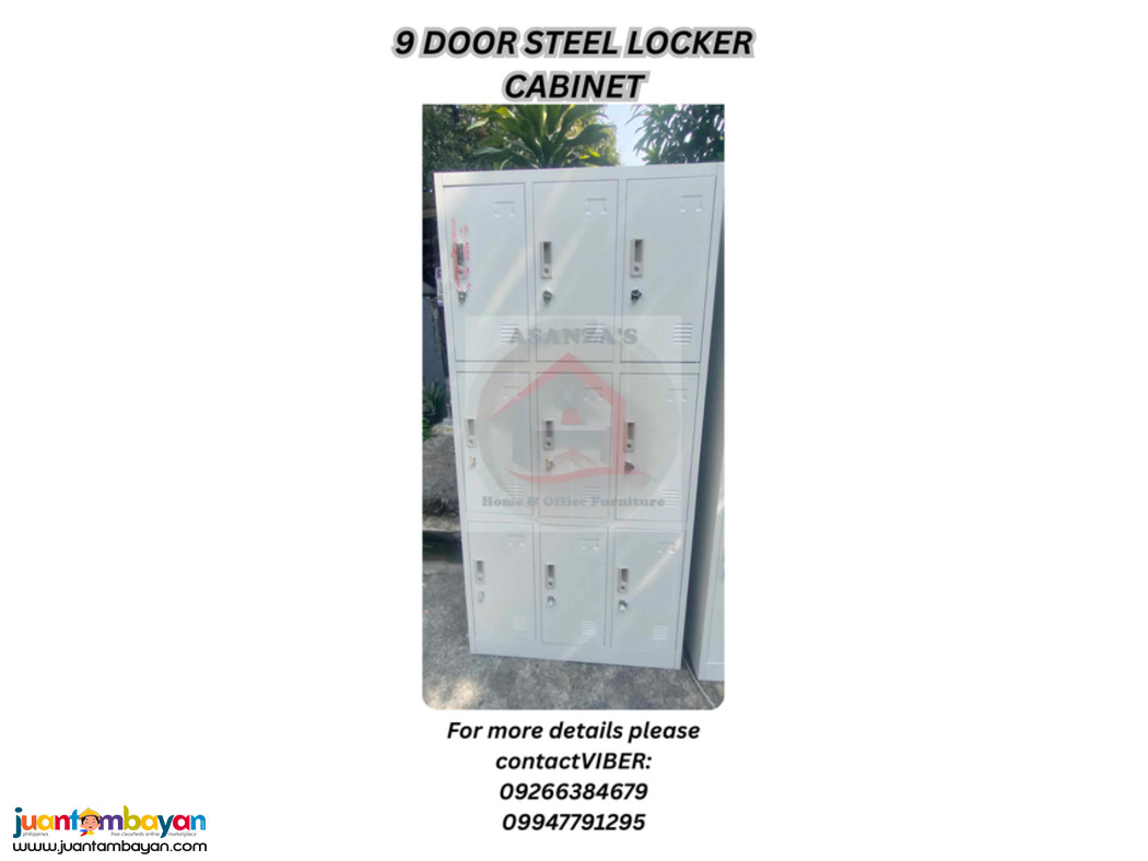 6 AND 9 DOOR STEEL LOCKER CABINET