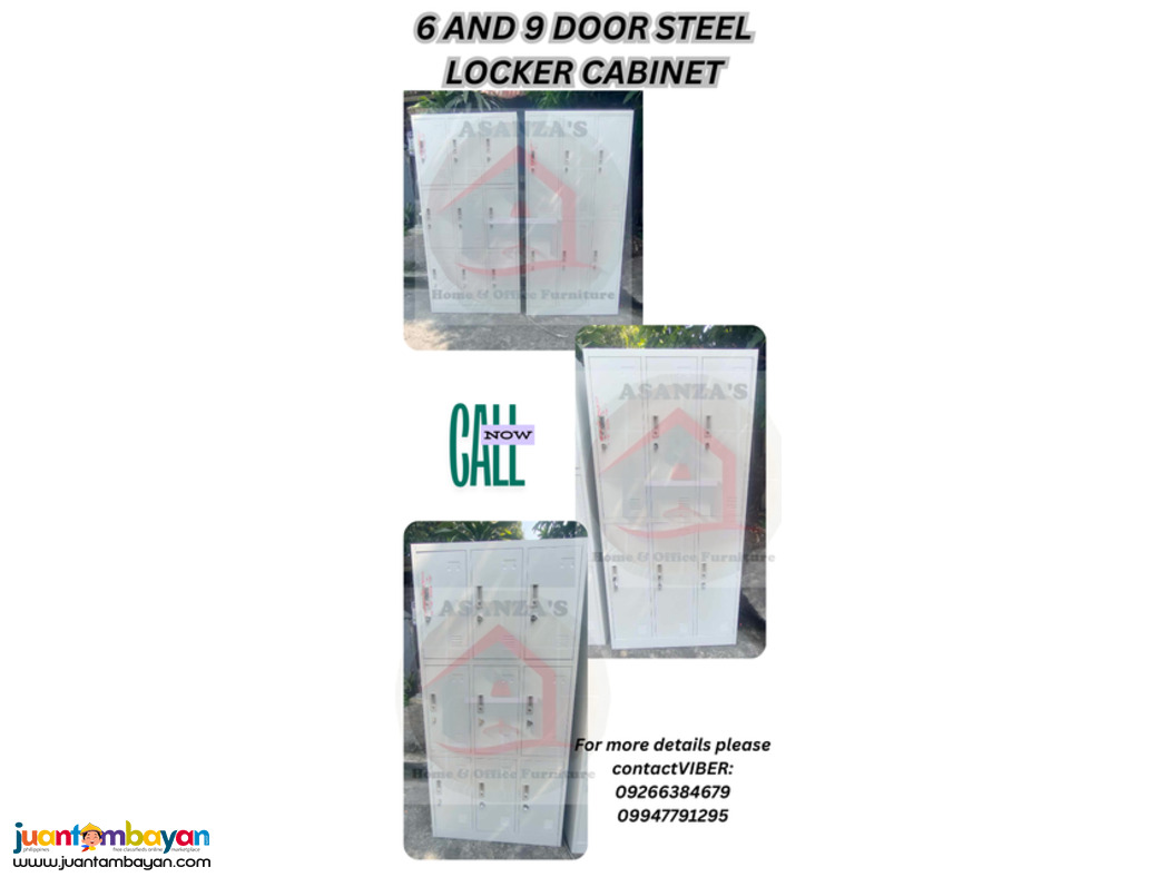 6 AND 9 DOOR STEEL LOCKER CABINET
