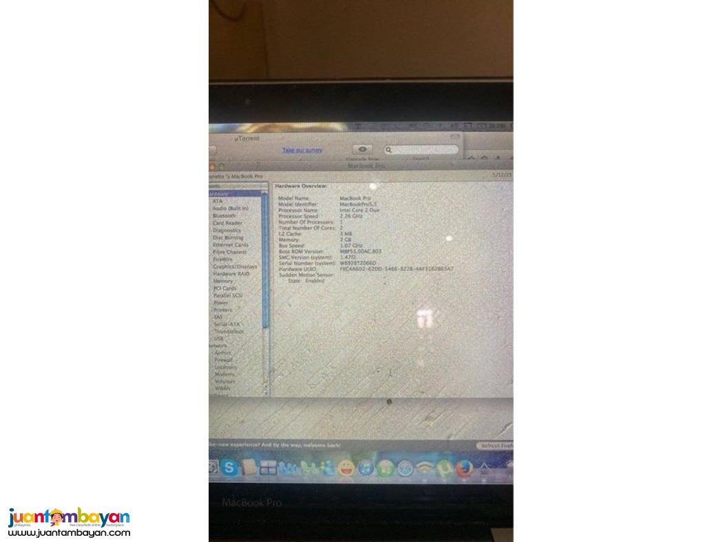 Macbook Pro Intel Core 2 Duo for sale