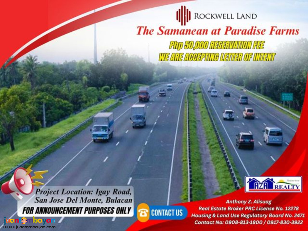 50K Reservation Fee Samanean Residential Lot in Bulacan