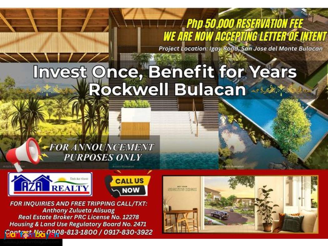 rOCKWELL Lot For Sale in San Jose Del Monte Bulacan