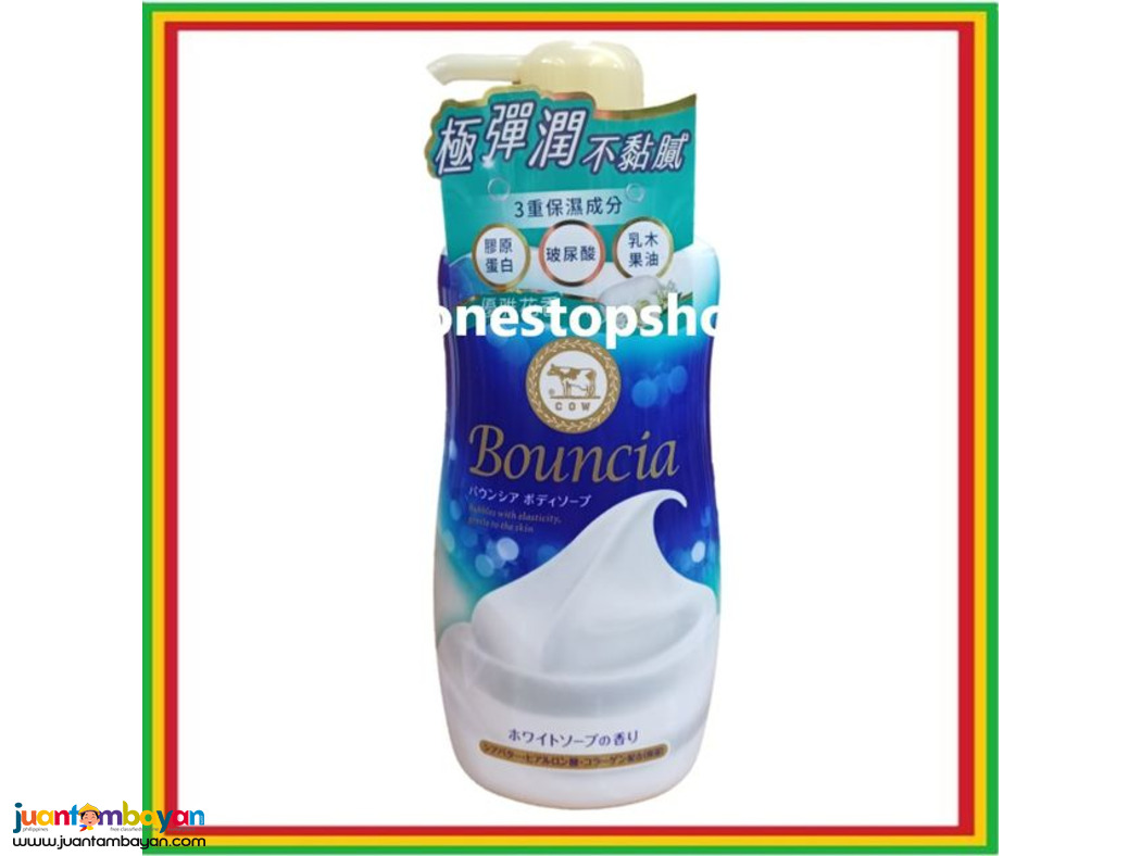 Cow Brand Bouncia Milk Moisture Body Soap 480mL 牛牌 沐浴乳 牛奶花香