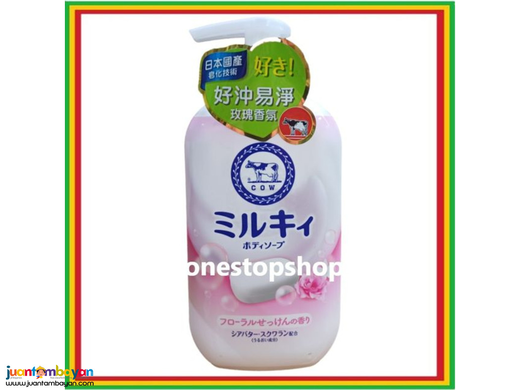 Cow Brand Milk Essence Shower Gel Body Soap Rose Scent 500mL 