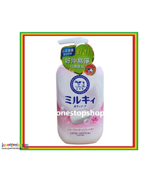 Cow Brand Milk Essence Shower Gel Body Soap Rose Scent 500mL 