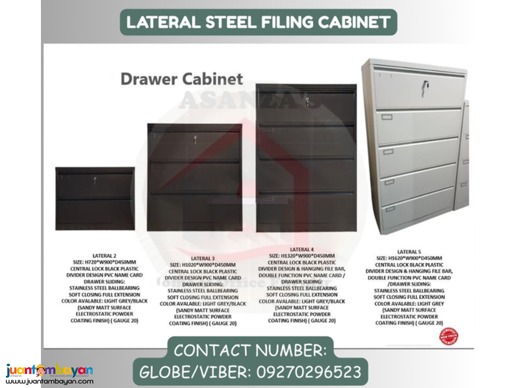 LATERAL STEEL FILING CABINET