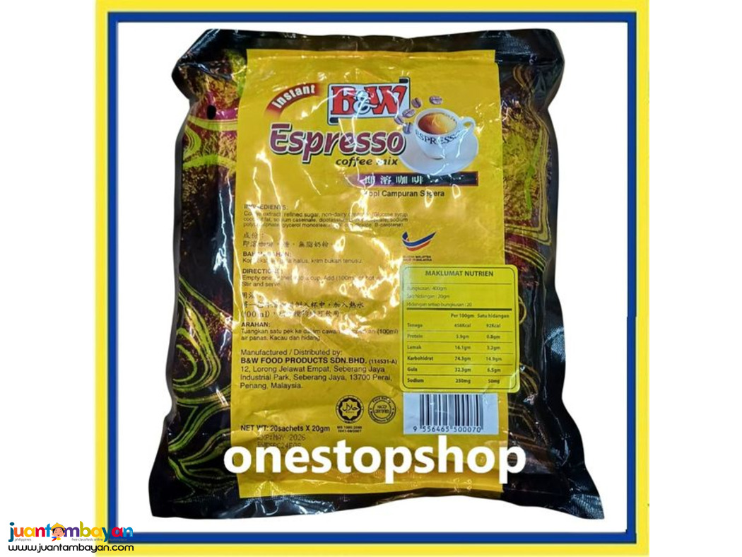 B&W Espresso Instant Coffee Mix 20 x20g 即溶咖啡