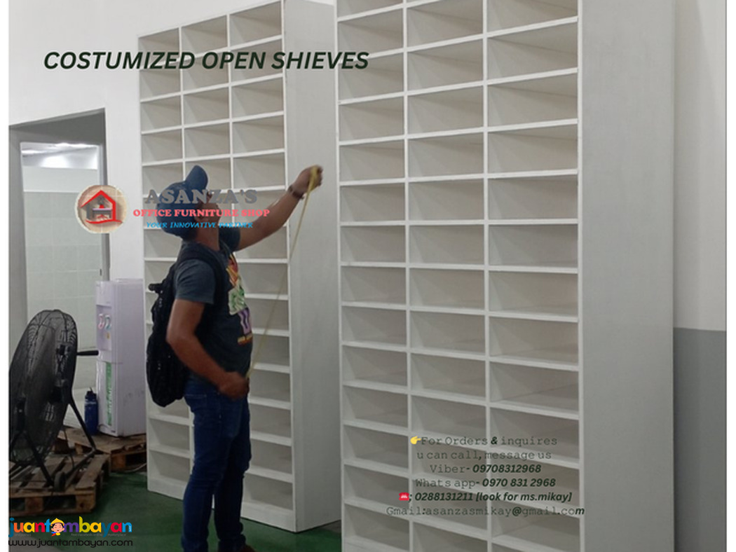 open costumized shelves rack