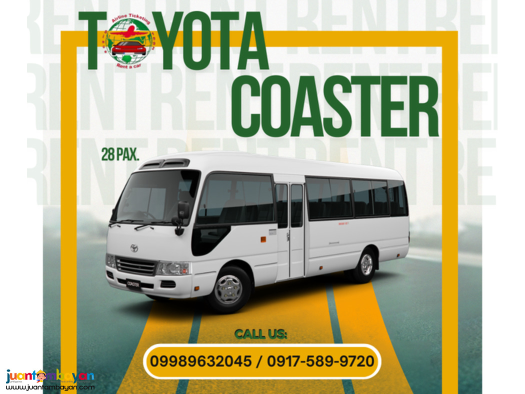 Toyota Coaster for RENT 28 pax. Toyota Coaster for RENT 28 pax.