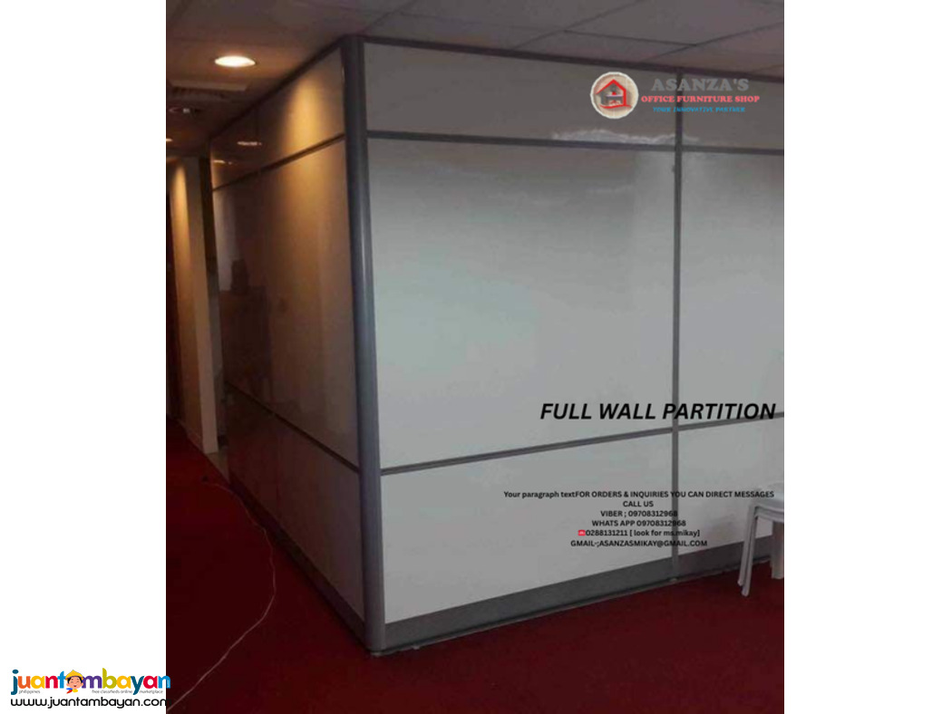 FULL WALL PARTITION WITH DOOR