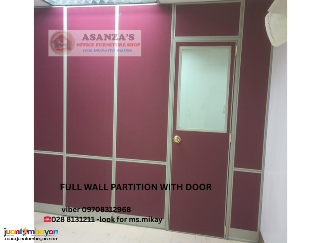 FULL WALL PARTITION WITH DOOR