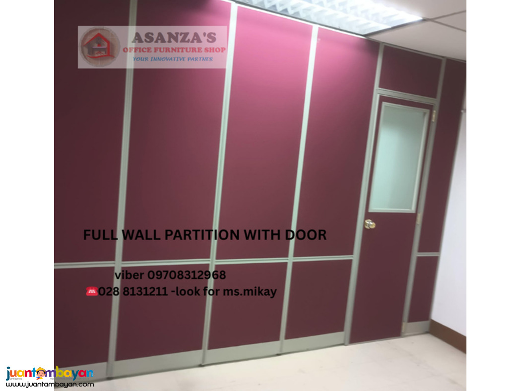 FULL WALL PARTITION WITH DOOR