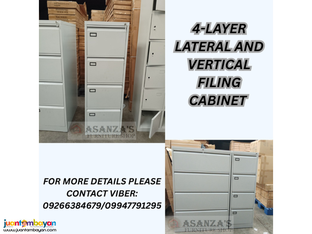 3 AND 4 STEEL FILING CABINET (LATERAL AND VERTICAL)