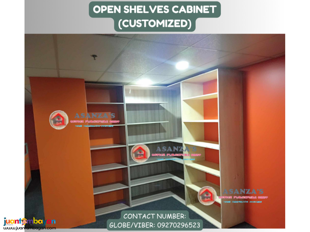 CUSTOMIZED OPEN SHELVES CABINET | HOME & OFFICE FURNITURE SHOP