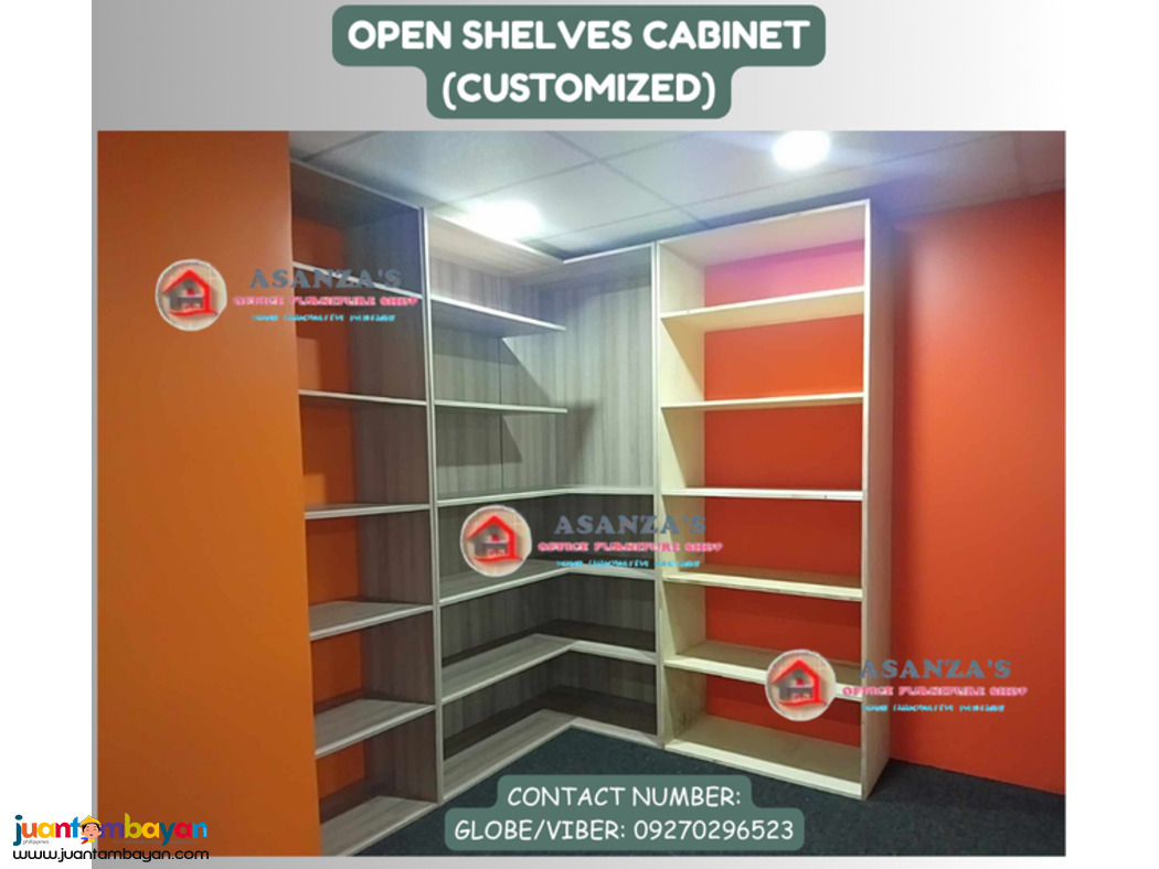 CUSTOMIZED OPEN SHELVES CABINET | HOME & OFFICE FURNITURE SHOP
