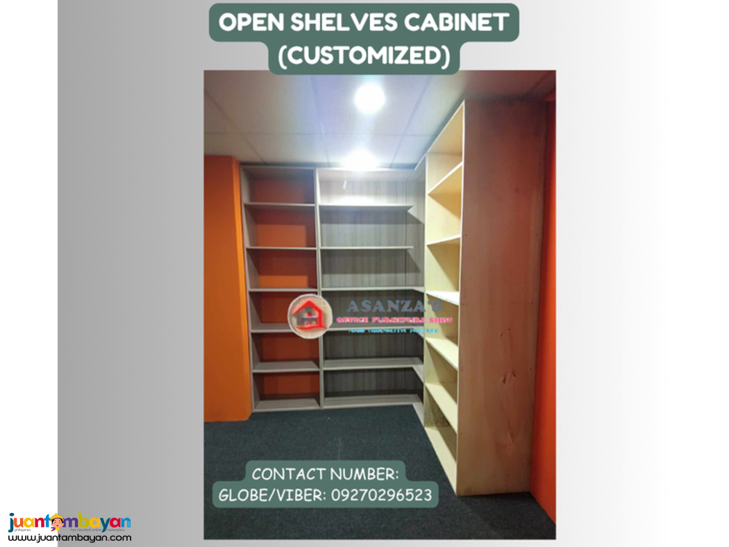 CUSTOMIZED OPEN SHELVES CABINET | HOME & OFFICE FURNITURE SHOP