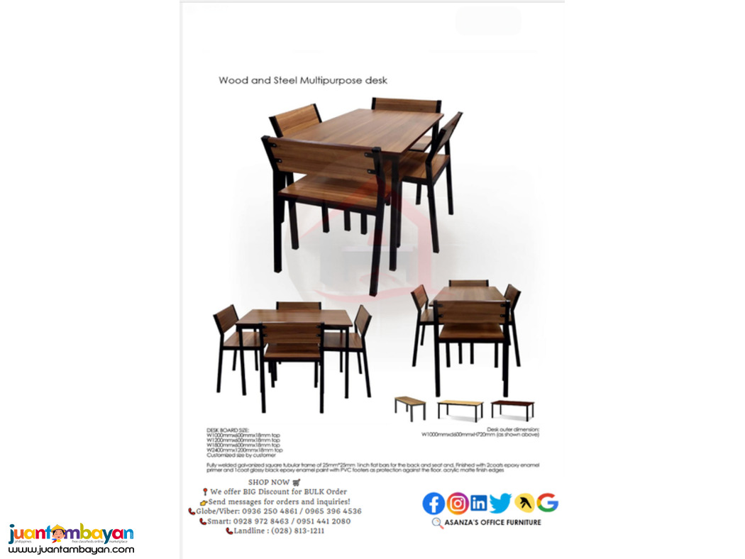 Office Table | Chairs | Custom Made - Direct Factory Sale