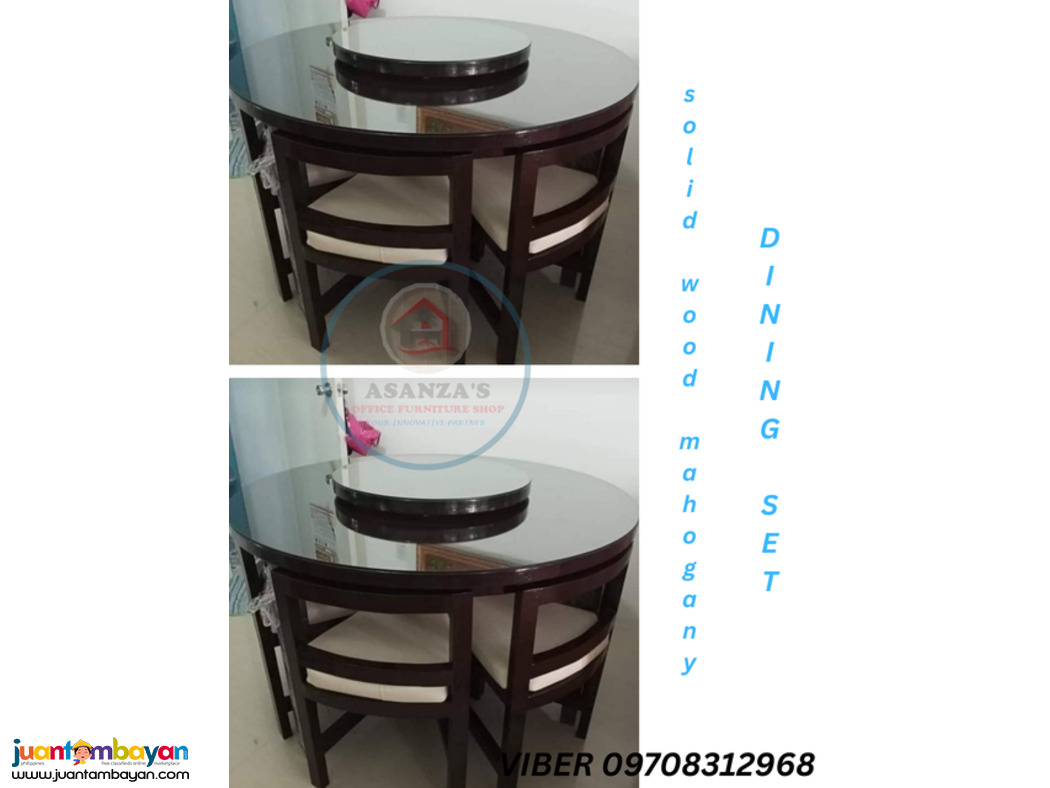 SOLID WOOD MAHOGANY , DINING SET