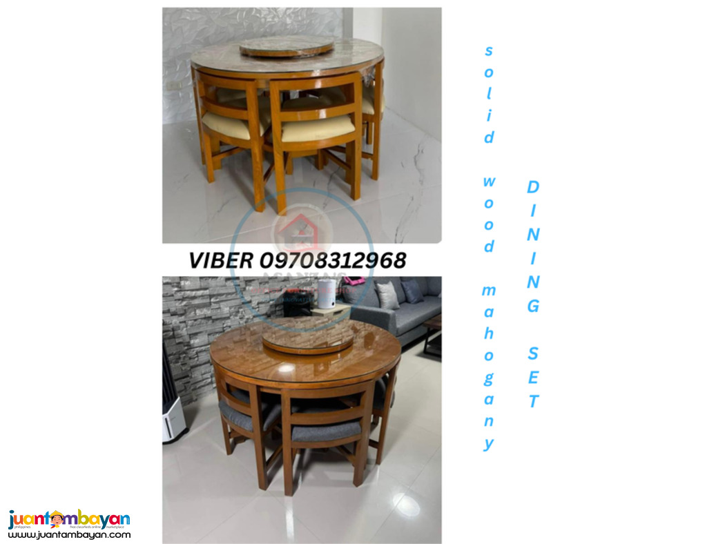 SOLID WOOD MAHOGANY , DINING SET