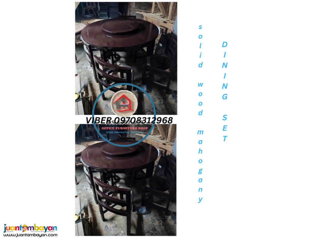 SOLID WOOD MAHOGANY , DINING SET