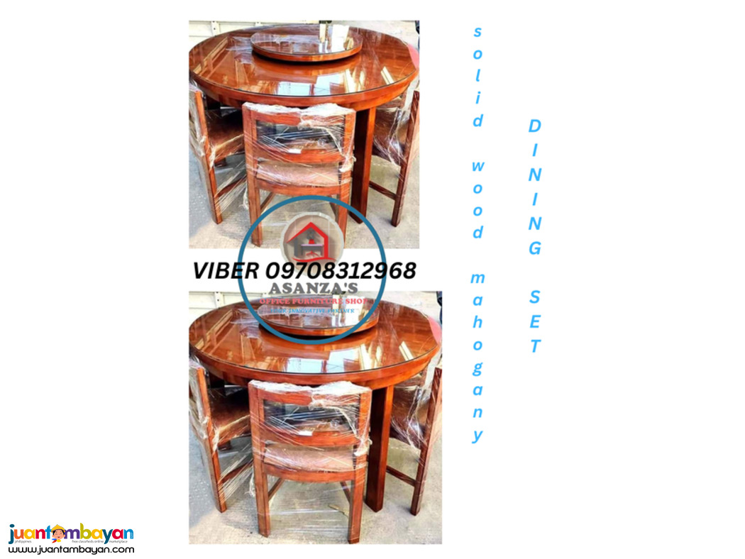 SOLID WOOD MAHOGANY , DINING SET