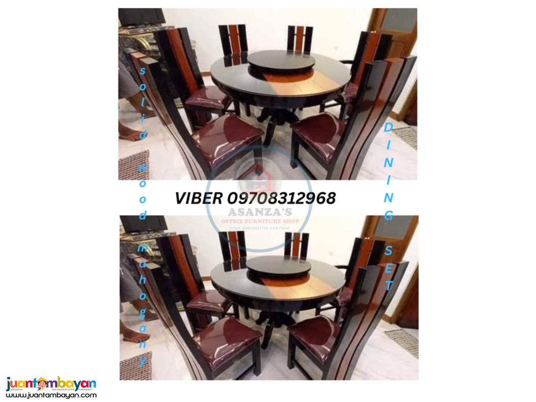 SOLID WOOD MAHOGANY , DINING SET