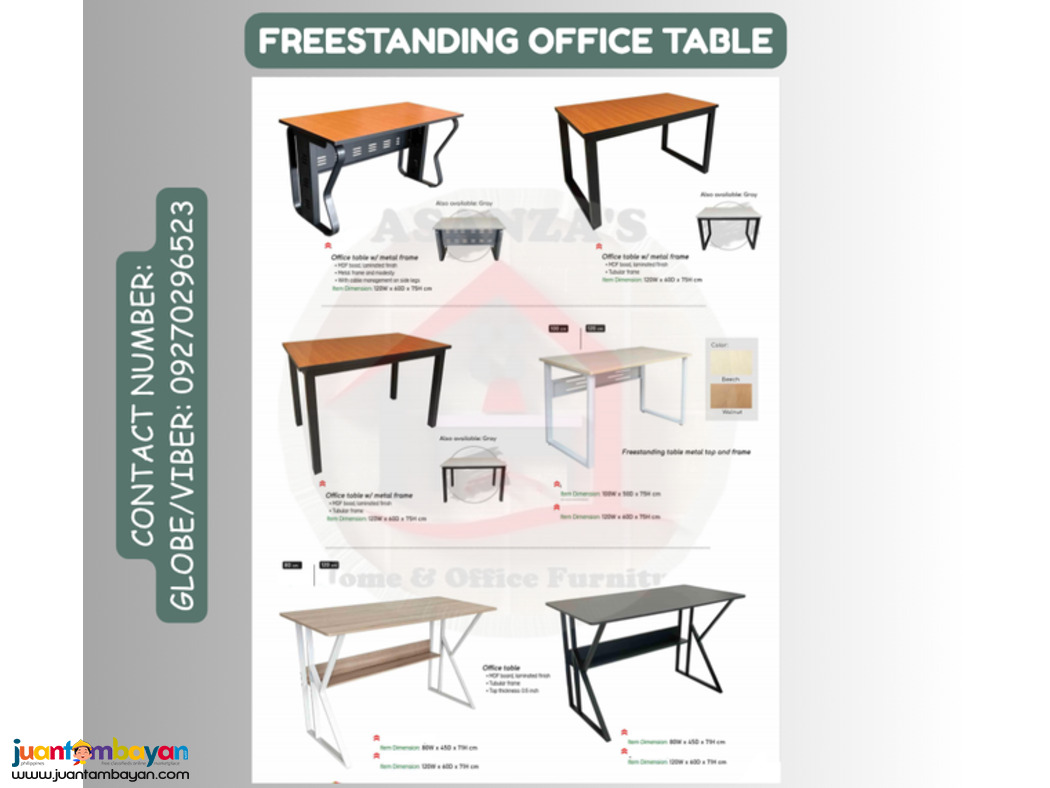 F R E E S T A N D I N G OFFICE TABLE