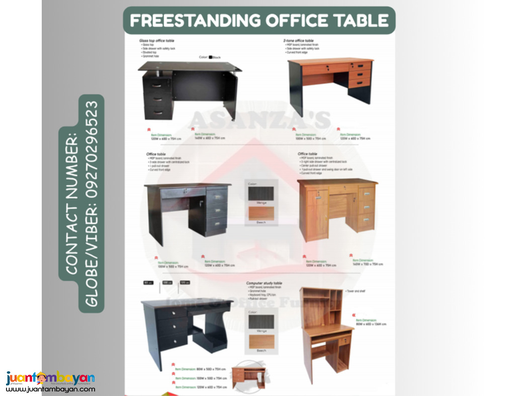F R E E S T A N D I N G OFFICE TABLE