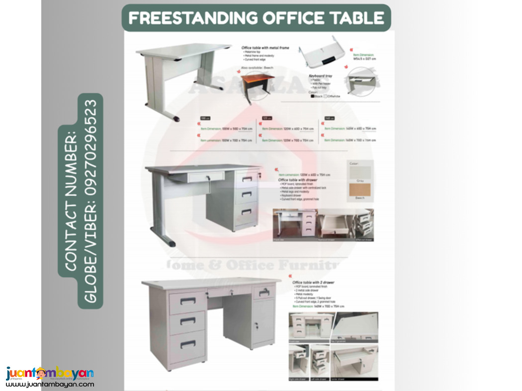 F R E E S T A N D I N G OFFICE TABLE