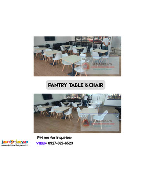 PANTRY TABLE & CHAIR WOODEN LEGS 