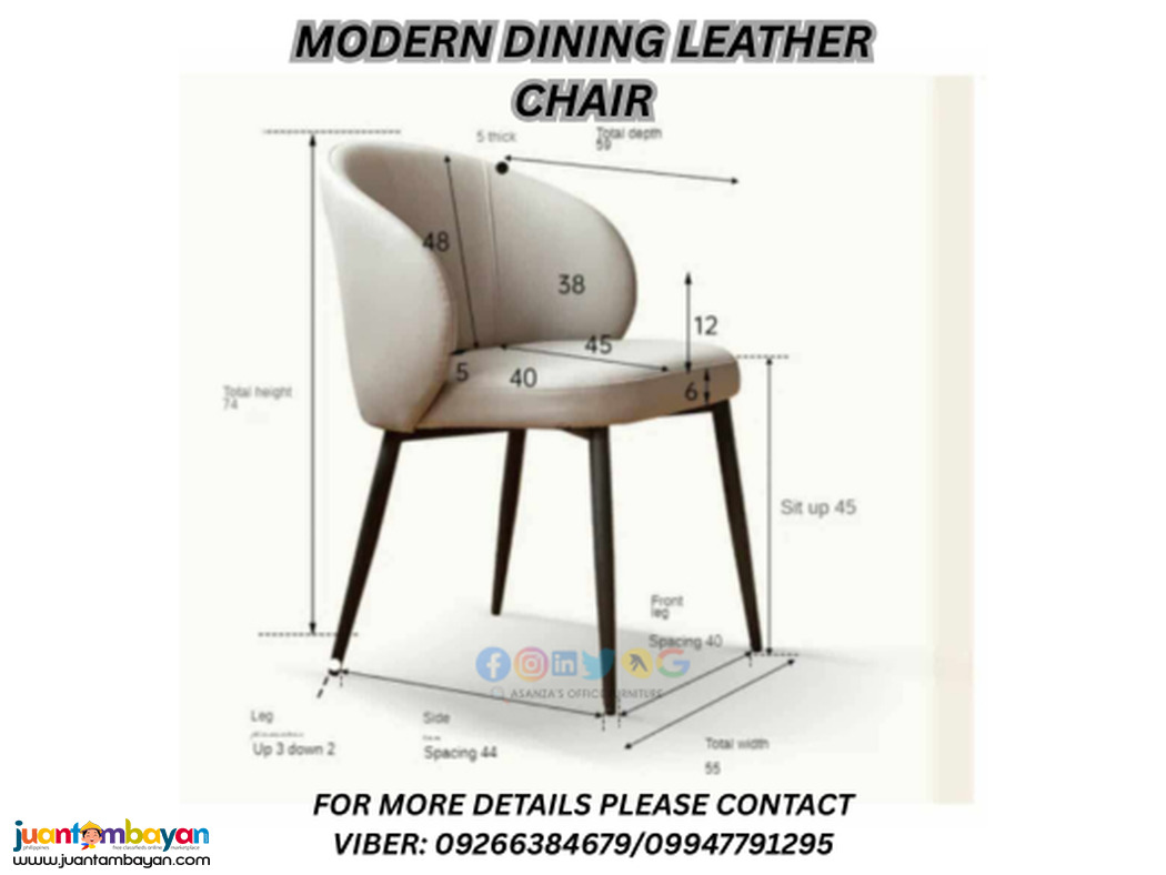 MODERN DINING LEATHER CHAIR